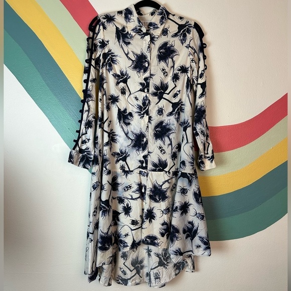 Osman Printed Suzie Floral Button Front Dress US 6 - Picture 2 of 12